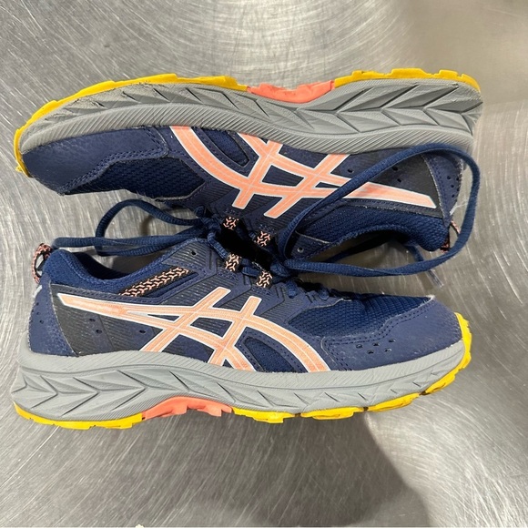 Asics Kids' Pre Venture 9 Grade School Blue Expanse/Sun Coral US youth 4 - Picture 4 of 7